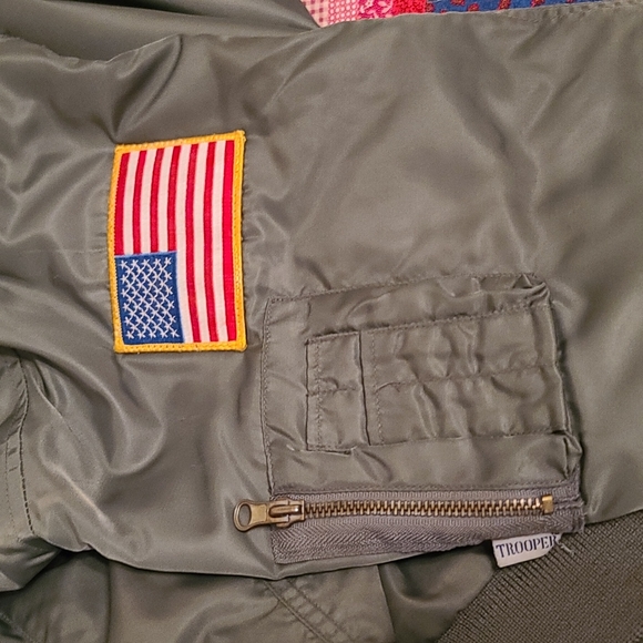 Green Naval jacket with patches - Picture 3 of 6